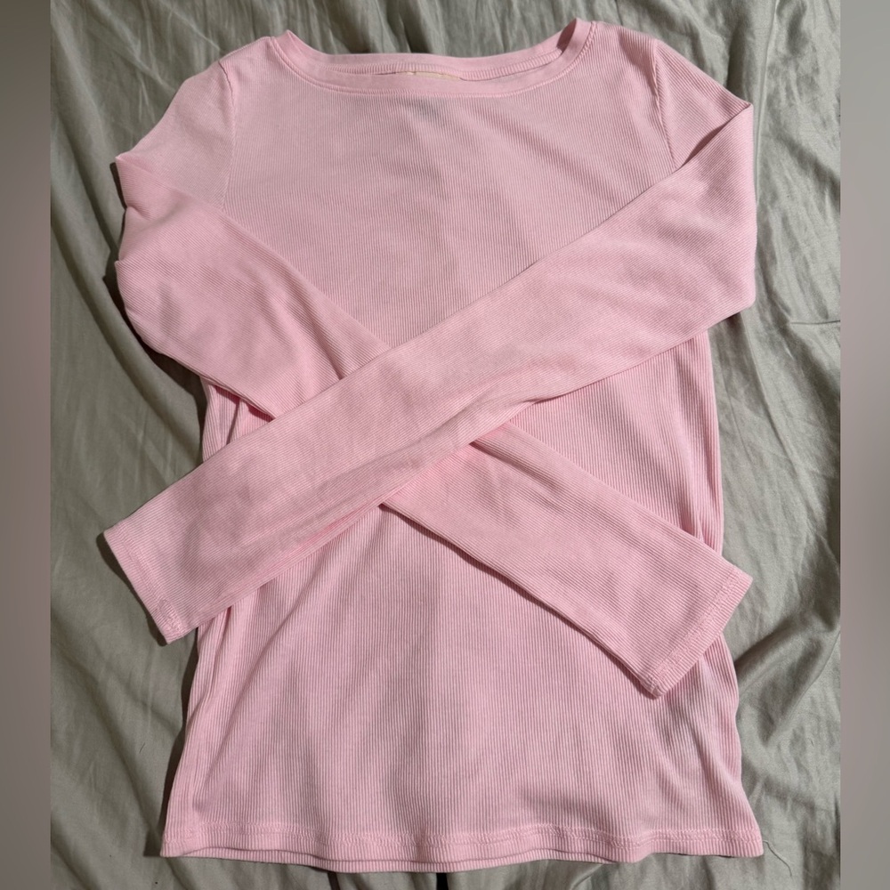 target universal thread light pink long sleeve fitted top size xs